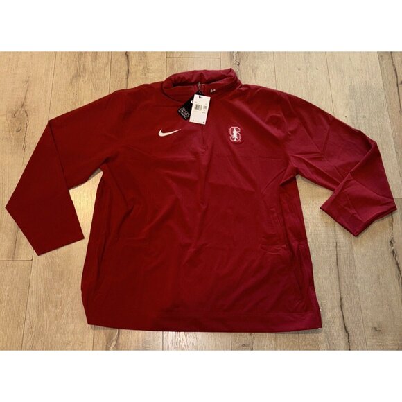 Nike Stanford Cardinal Sideline Coach Nike College 1/2-Zip Hooded Jacket Sz 2XL - Picture 3 of 7